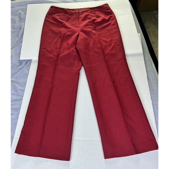 Black Label By EVAN-PICONE Pants Red Size 10 Wide Leg Career Work Casual - Picture 1 of 9